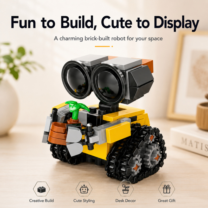 Lego Building Blocks - Mini Zestaw Klocków do Budowy Robota,