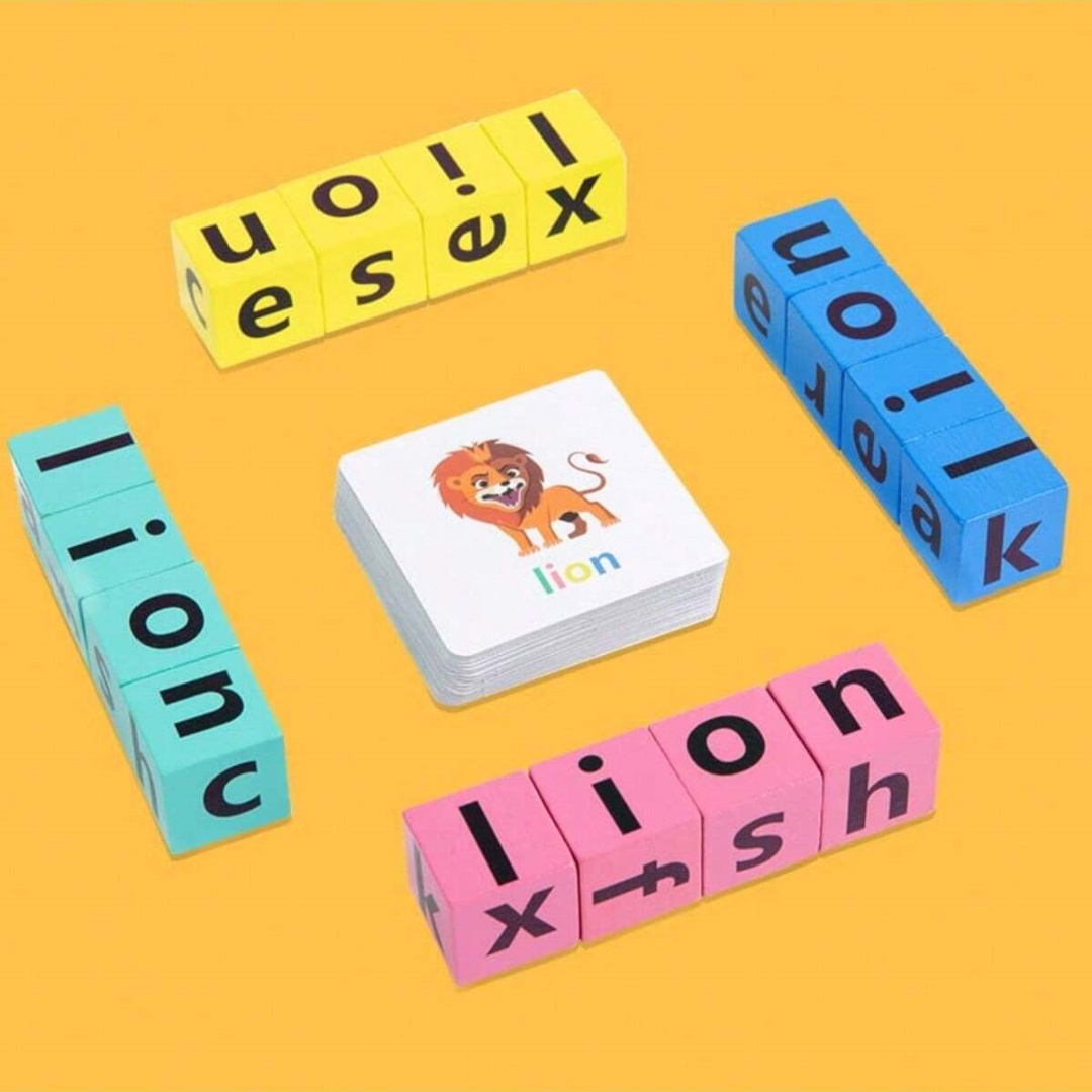 Wooden Blocks Stacking - Dziecięca gra edukacyjna z alfabetem, 16