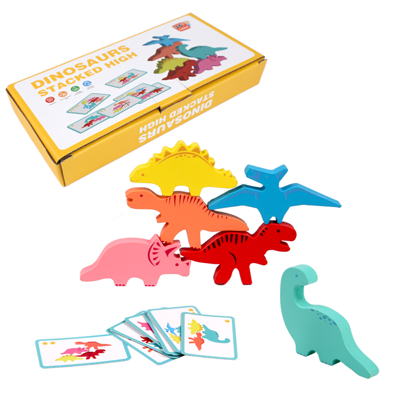 Wooden Blocks Stacking - Drewniane klocki do budowania dla dzieci