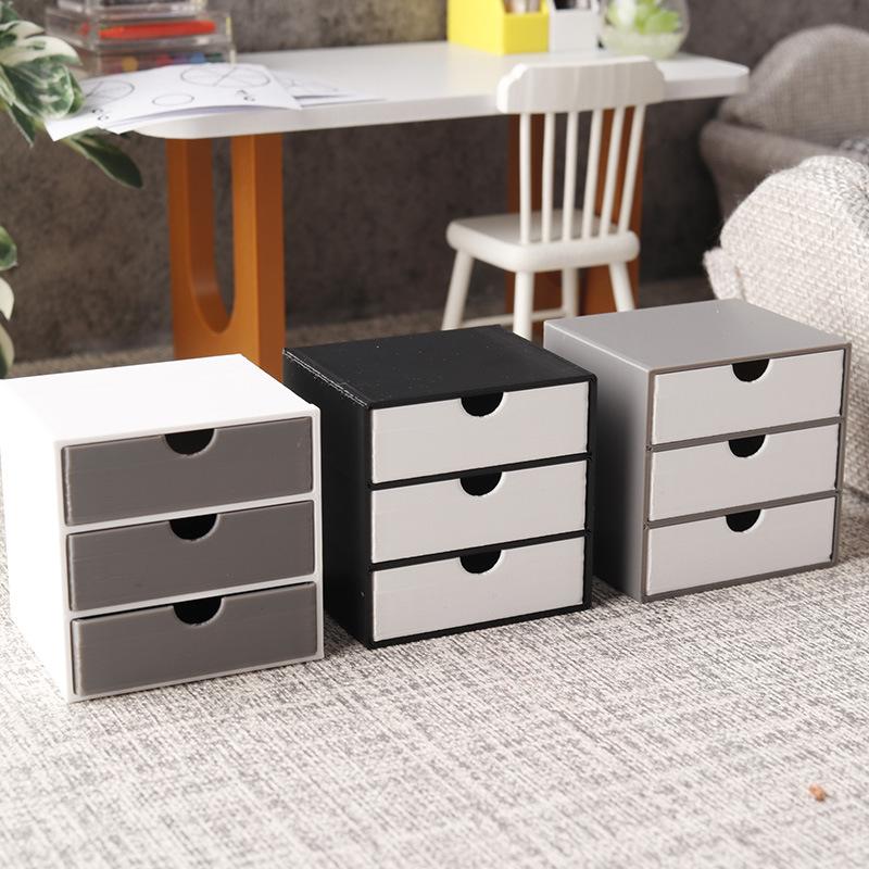 Kids Toys Drawers - Miniaturowa Drewniana Biblioteczka Szafka dla Lalek