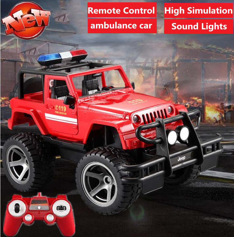 Kids Toys Under 50 - Duży ambulans 2.4G 4WD zdalnie sterowany