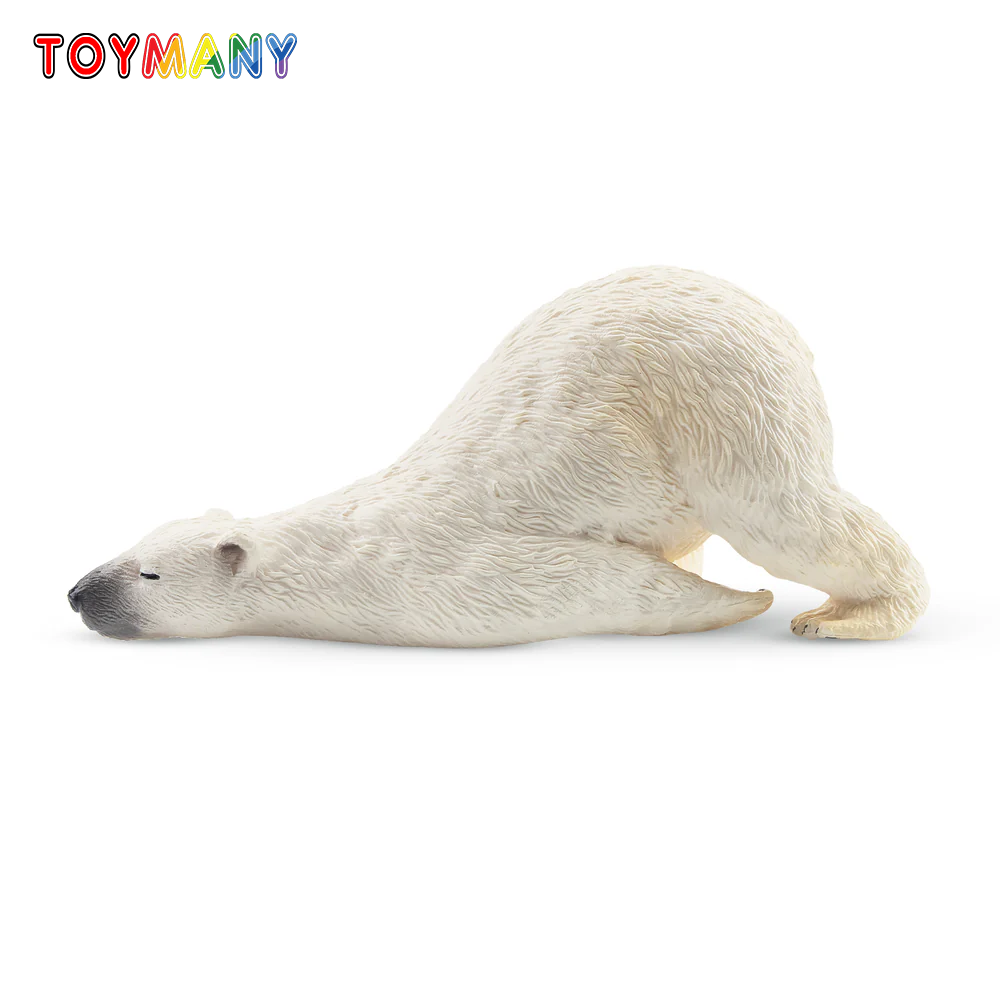 Kids Toys Variety - Toymany symulacja leżący dorosły niedźwiedź polarny