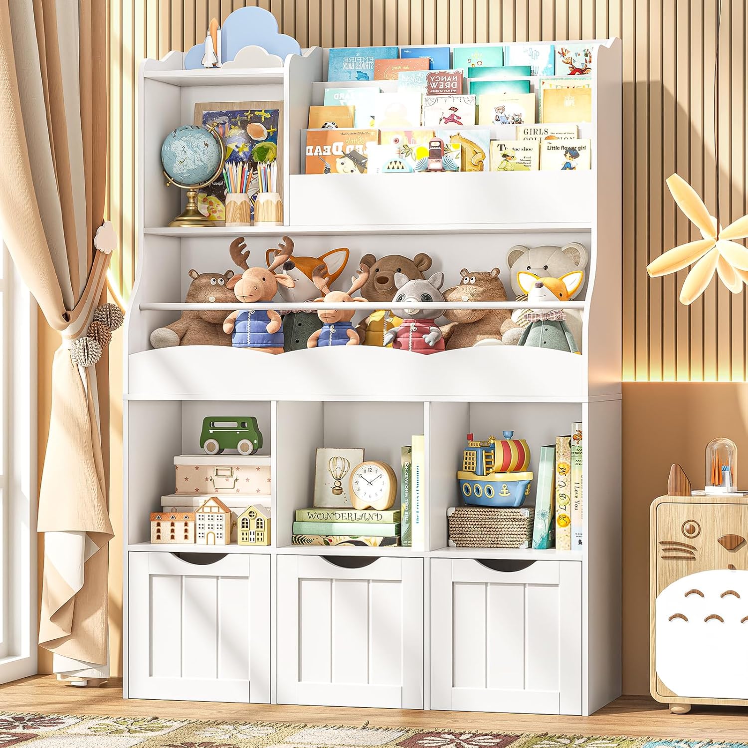 Kids Toys Drawers - Regał na książki dla dzieci o