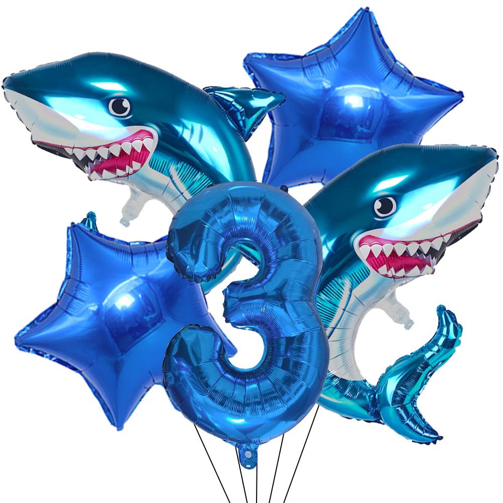 Water Balloon Set - 5szt Cartoon Blue Shark Number Digital