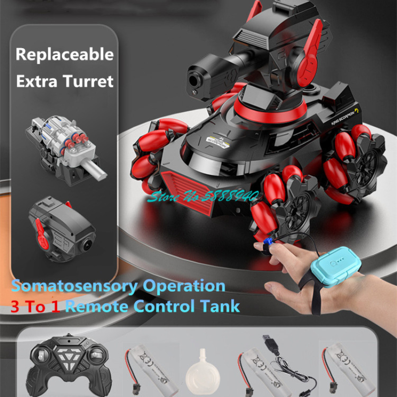 Kids Toys Under 50 - Czołg RC z funkcją strzelania wodą,