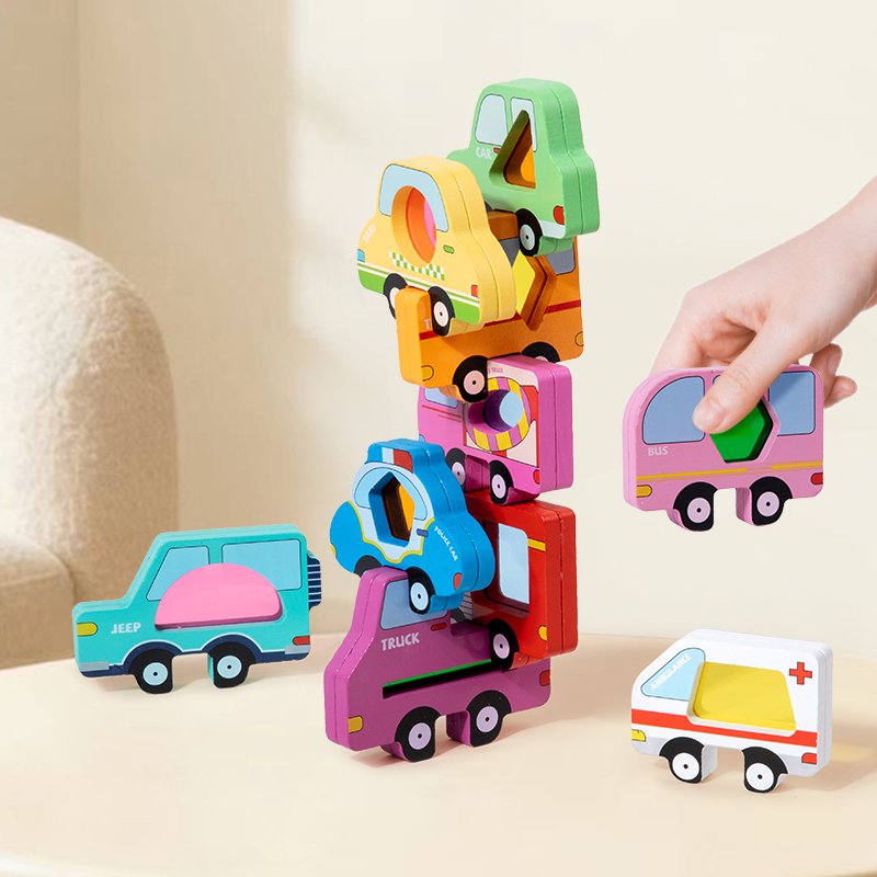 Drewniana Gra z Akrylowymi Klo – Wooden Blocks Stacking recenzja i cena