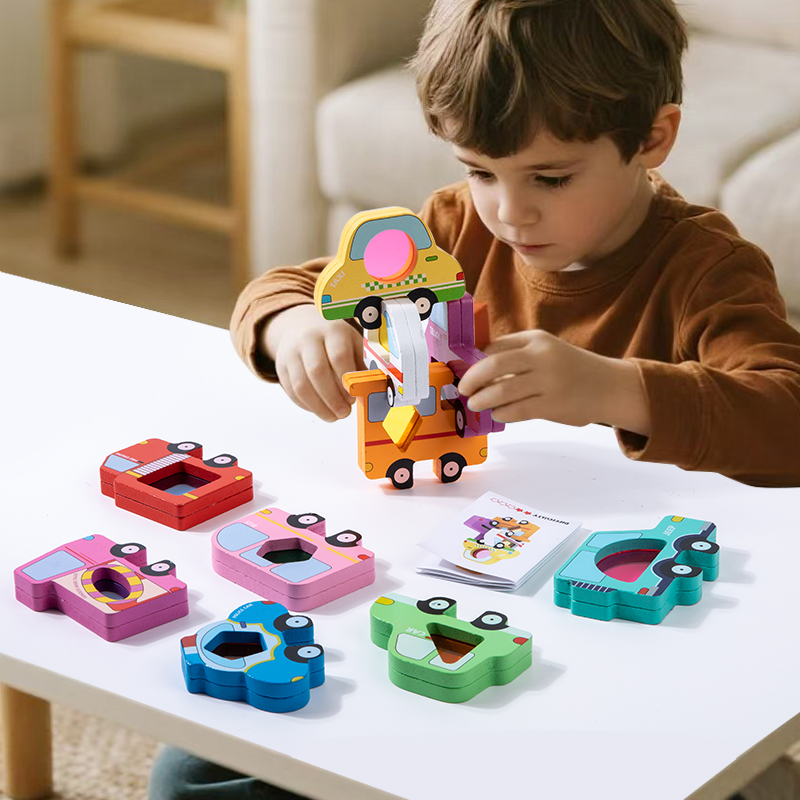Drewniana Gra z Akrylowymi Klo – Wooden Blocks Stacking recenzja i cena