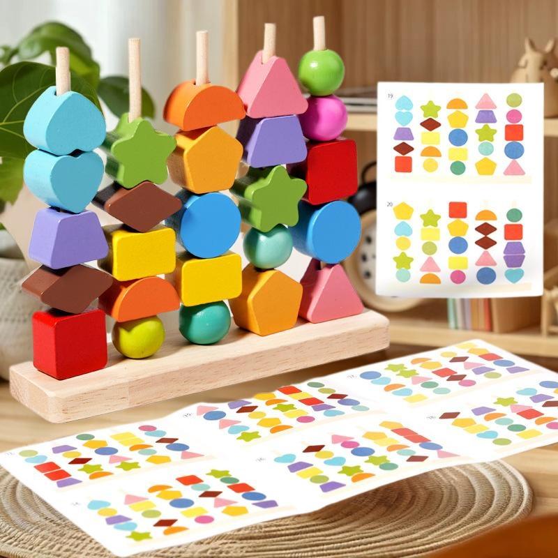 Zabawki Montessori do wczesnej – Wooden Blocks Stacking recenzja i cena