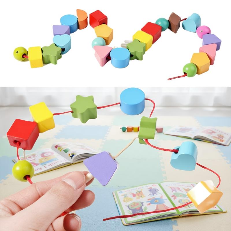 Zabawki Montessori do wczesnej – Wooden Blocks Stacking recenzja i cena