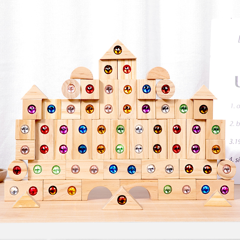 Klocki DIY Błyszczące Akrylowe – Wooden Blocks Stacking recenzja i cena