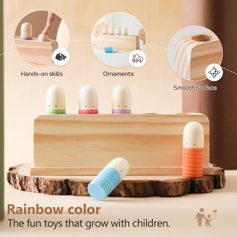 Zabawki Montessori dziecko dre – Wooden Blocks Stacking recenzja i cena