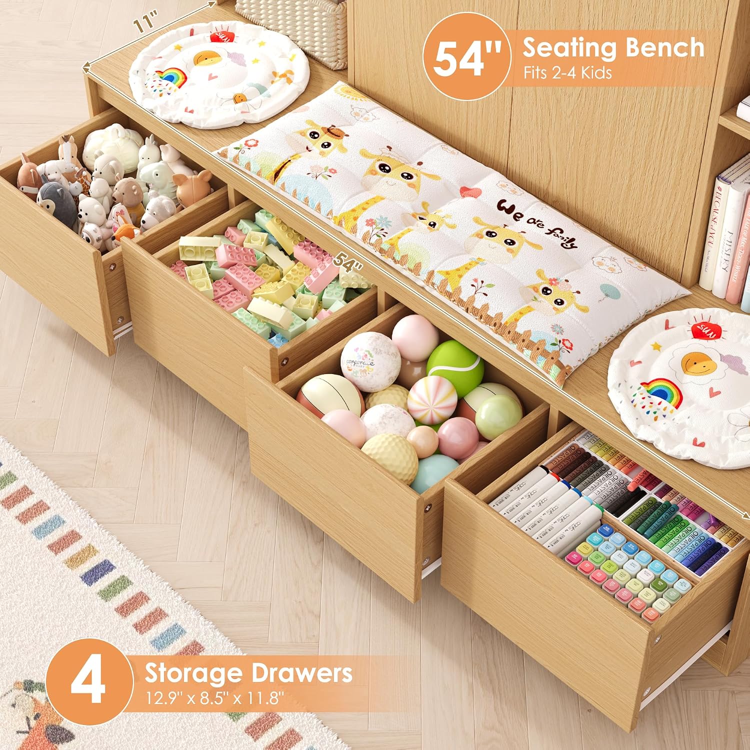 Regał na książki dla dzieci 54 – Kids Toys Drawers recenzja i cena