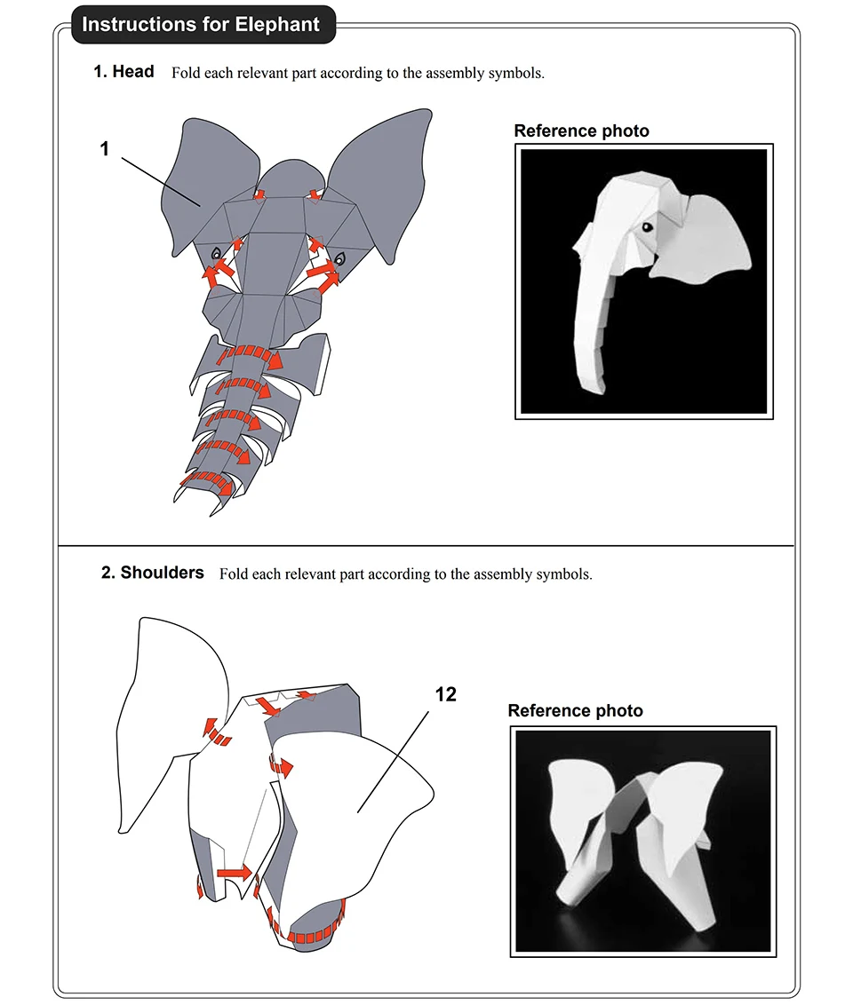 Afrykański słoń Origami Art Mi – Kids Toys Elephant recenzja i cena