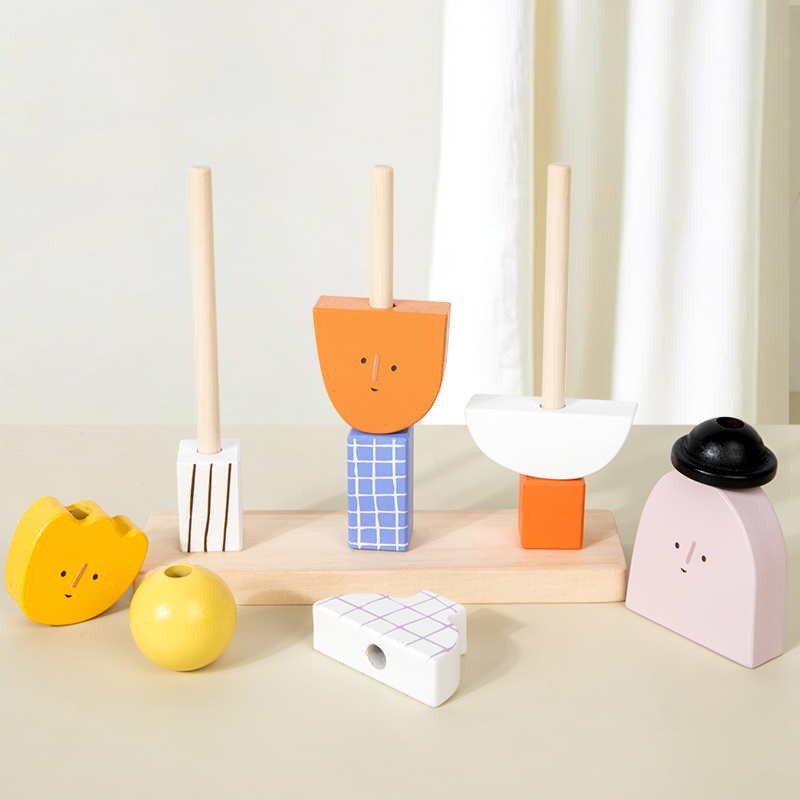 Montessori 3D drewniane kreaty – Wooden Blocks Stacking recenzja i cena