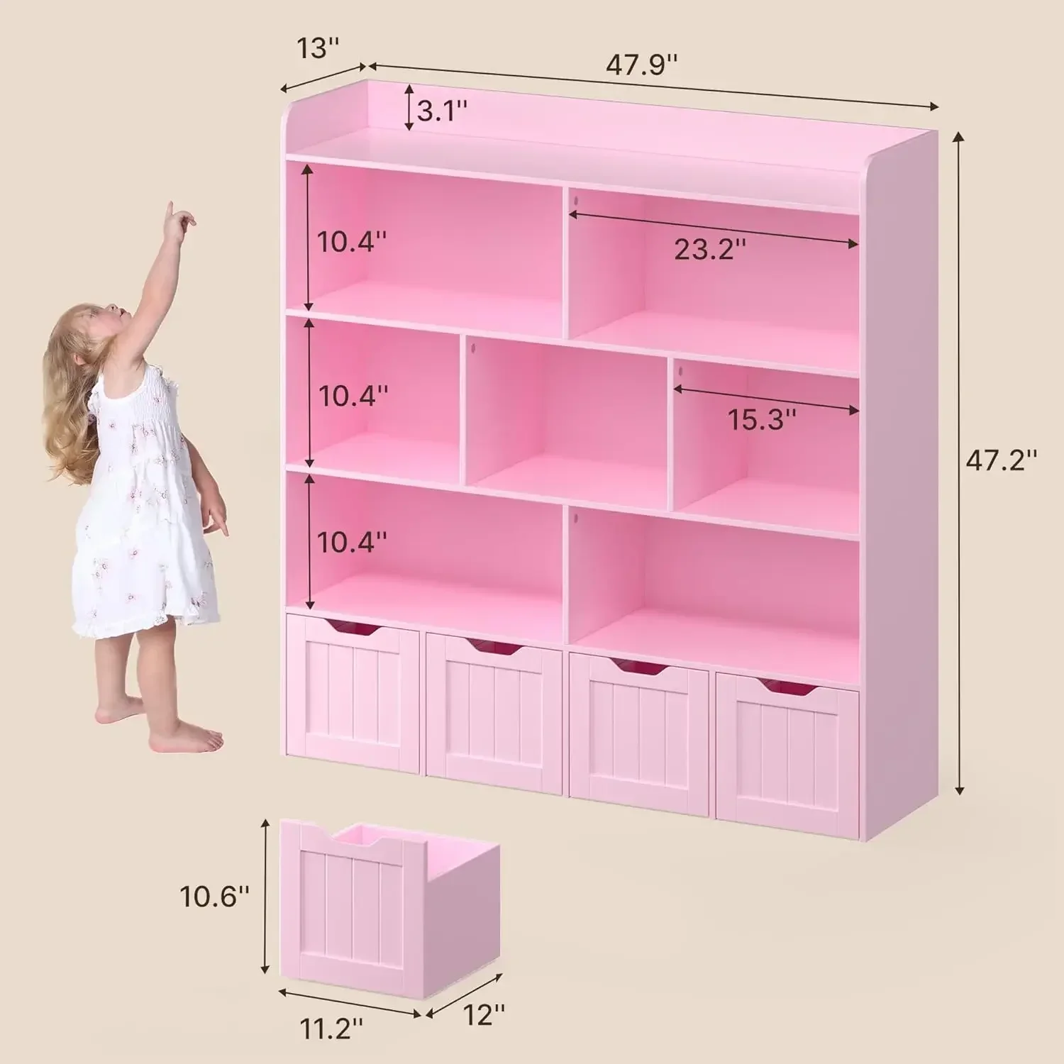 Szafka na zabawki dla dzieci z – Kids Toys Drawers recenzja i cena