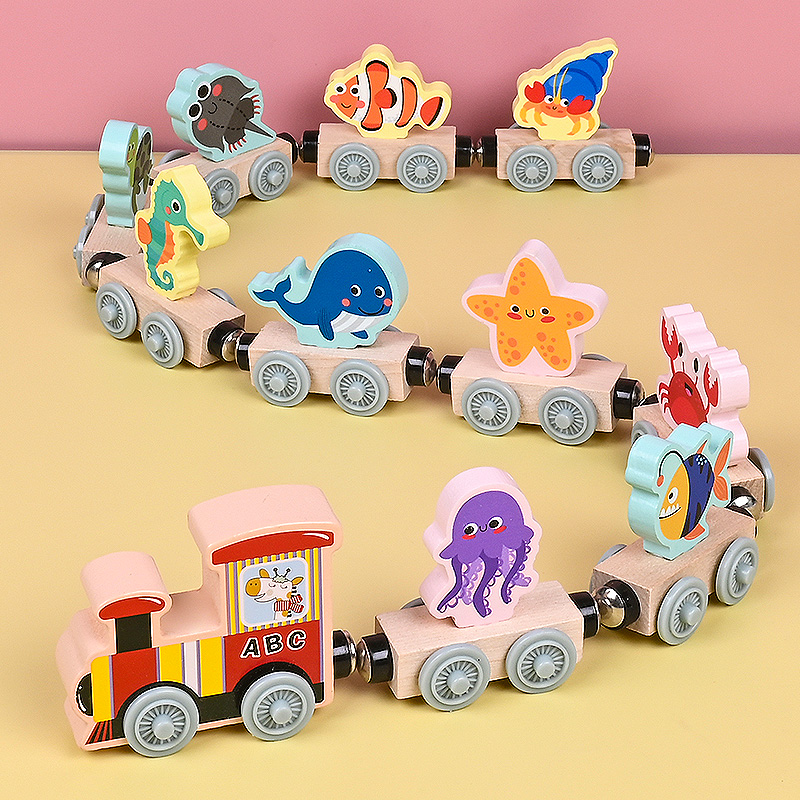 Magnetyczne drewniane małe zab – Wooden Blocks Stacking recenzja i cena