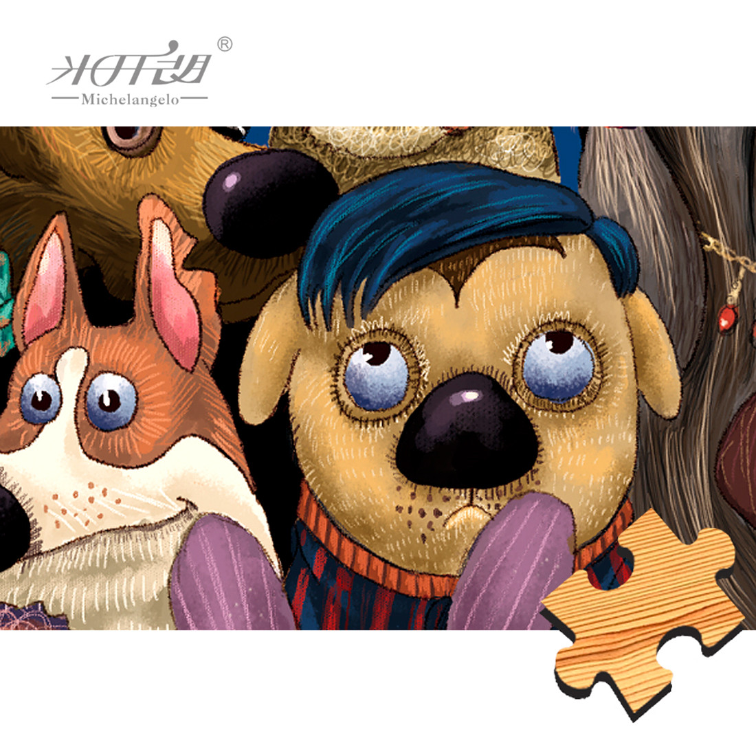 Michelangelo drewniane Puzzle  – Kids Toys Under 500 recenzja i cena