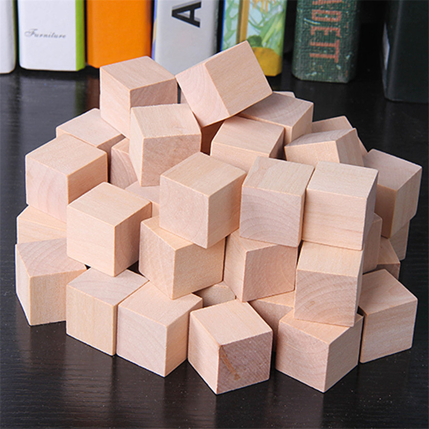 30 sztuk/partia 2X2CM Drewnian – Wooden Blocks Stacking recenzja i cena
