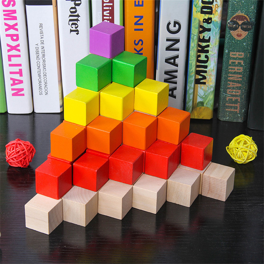 30 sztuk/partia 2X2CM Drewnian – Wooden Blocks Stacking recenzja i cena