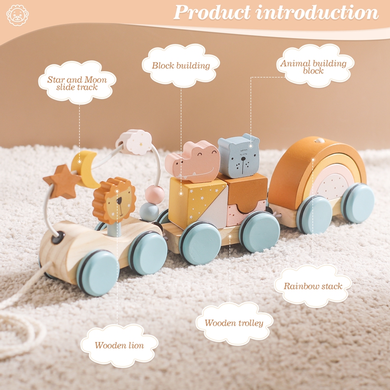 Drewniane zabawki Montessori k – Wooden Blocks Stacking recenzja i cena