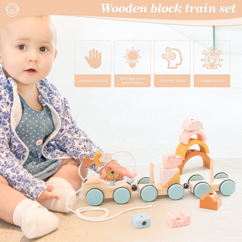 Drewniane zabawki Montessori k – Wooden Blocks Stacking recenzja i cena