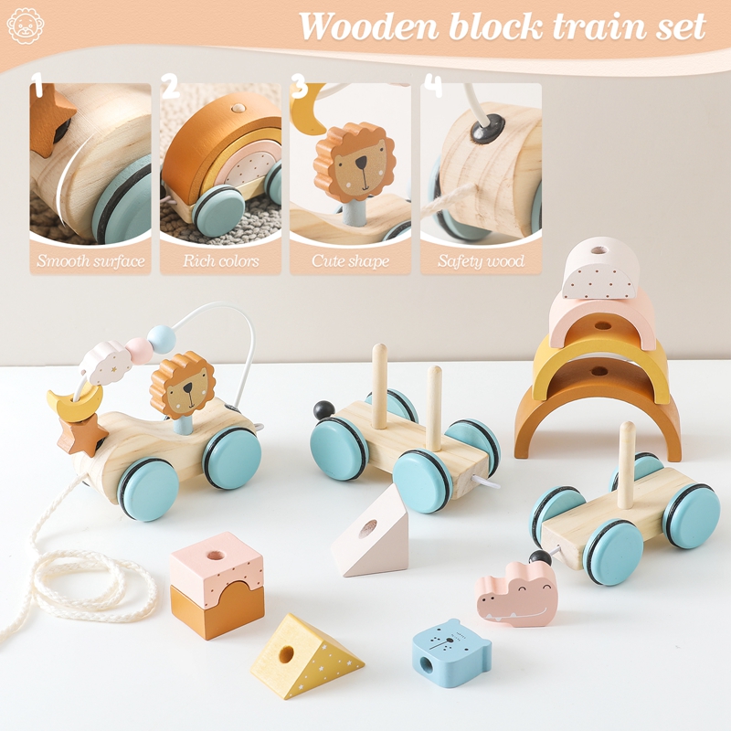 Drewniane zabawki Montessori k – Wooden Blocks Stacking recenzja i cena