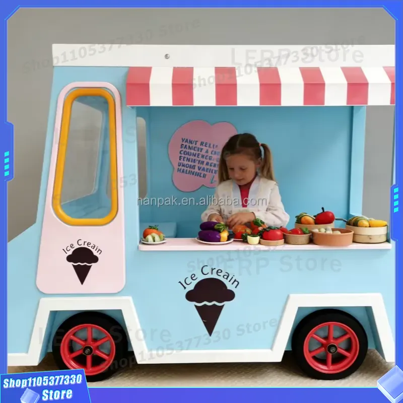 Drewniany wózek na lody z kółk – Kids Toys Mall recenzja i cena