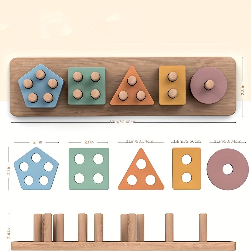 Zabawki Montessori dla dzieci  – Wooden Blocks Stacking recenzja i cena