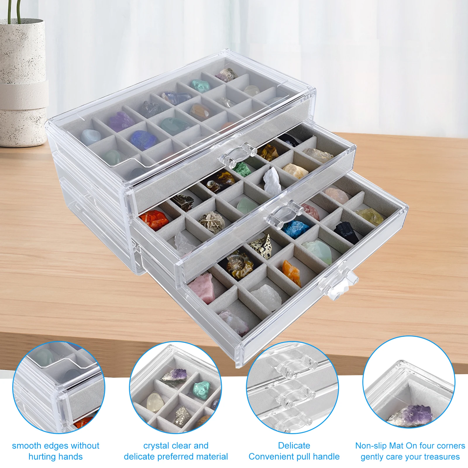 Pudełko na kamienie z 3 szufla – Kids Toys Drawers recenzja i cena